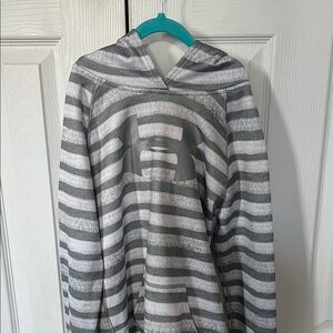 Under Armour Black and Gray Striped Men's Hoodie